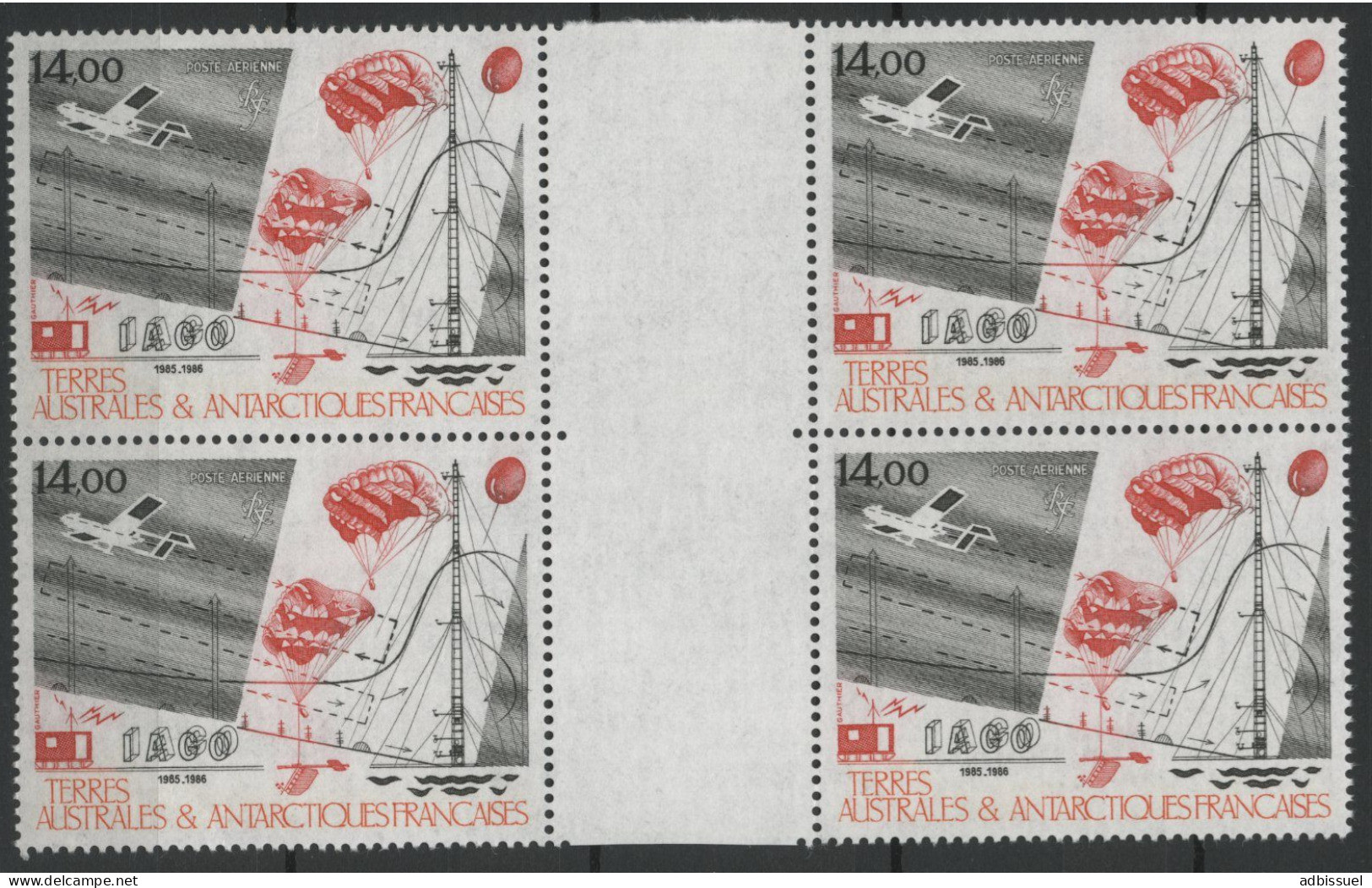 TAAF Poste Aérienne PA N° 95 Bloc De 4 Neuf Sans Charnière ** (MNH) "I.A.G.O." COTE 28 €.TB - Luchtpost