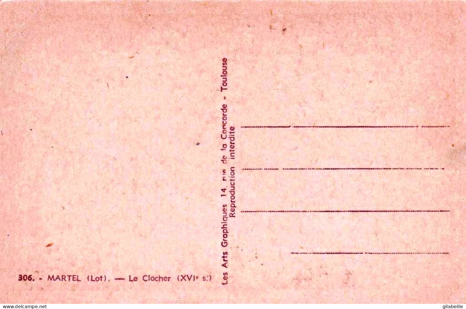 46 - Lot -  MARTEL -  Le Clocher - Altri & Non Classificati