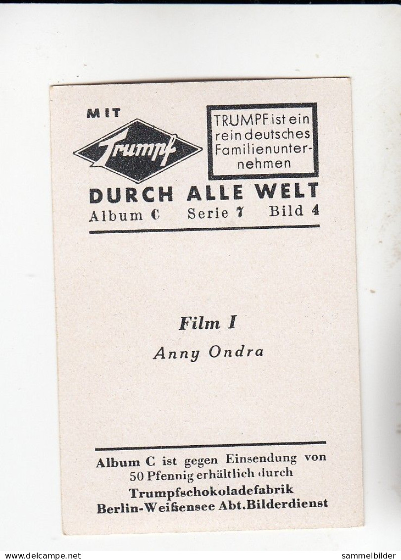 Mit Trumpf Durch Alle Welt  Film I Anny Ondra     C Serie 7 # 4 Von 1934 - Zigarettenmarken