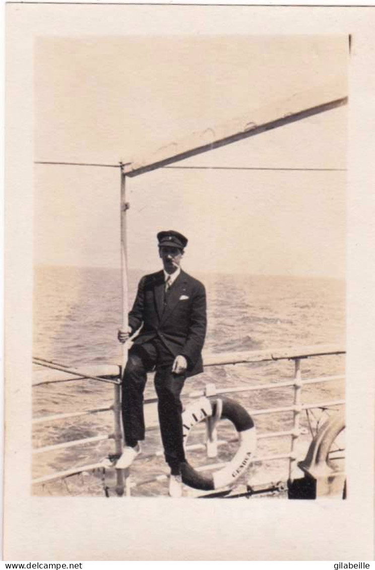 Petite Photo - 1922 - A Bord Du Paquebot SS TADLA ( Compagnie Paquet ) Croisiere Marseille - Constantinople - Boten