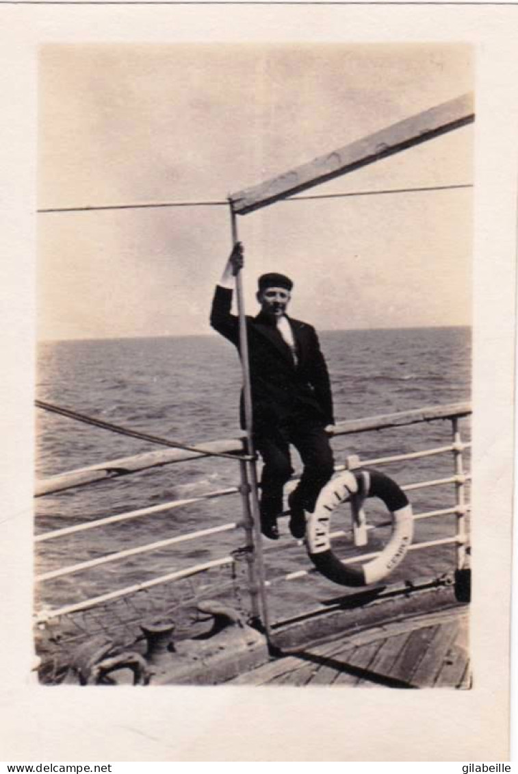 Petite Photo - 1922 - A Bord Du Paquebot SS TADLA ( Compagnie Paquet ) Croisiere Marseille - Constantinople - Boten