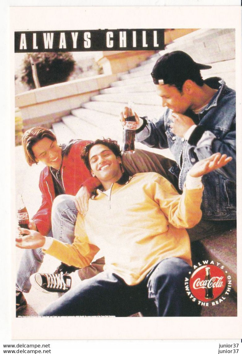 4 Cartes Coca Cola, Always Chill, Always Comfortable, Always Jean, Always Love - Publicité