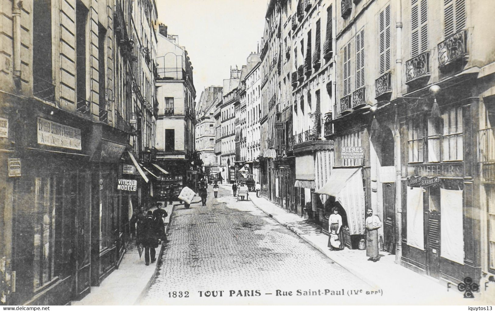 CPA. [75] > TOUT PARIS > N° 1832 - Rue Saint-Paul - (IVe Arrt.) - Coll. F. Fleury - TBE - Arrondissement: 04