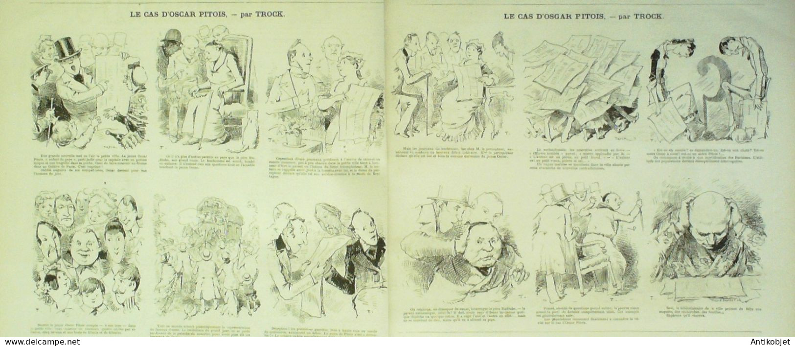 La Caricature 1880 N°  47 Musée D'artillerie Féminin Robida Oscar Pitois Trock Négro - Magazines - Before 1900