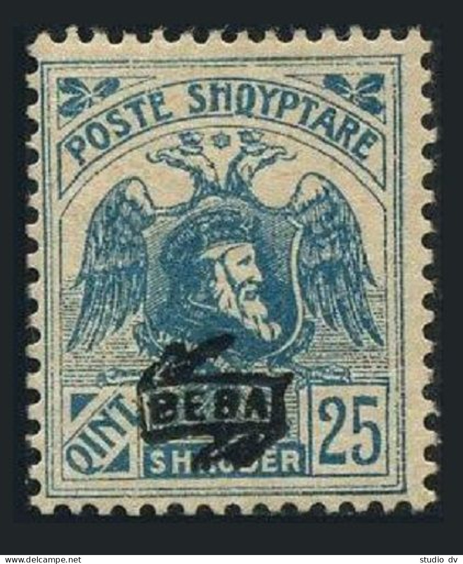 Albania 138, Hinged. Michel 79-II. 1921. Coat Of Arms Overprinted BESA. - Albania