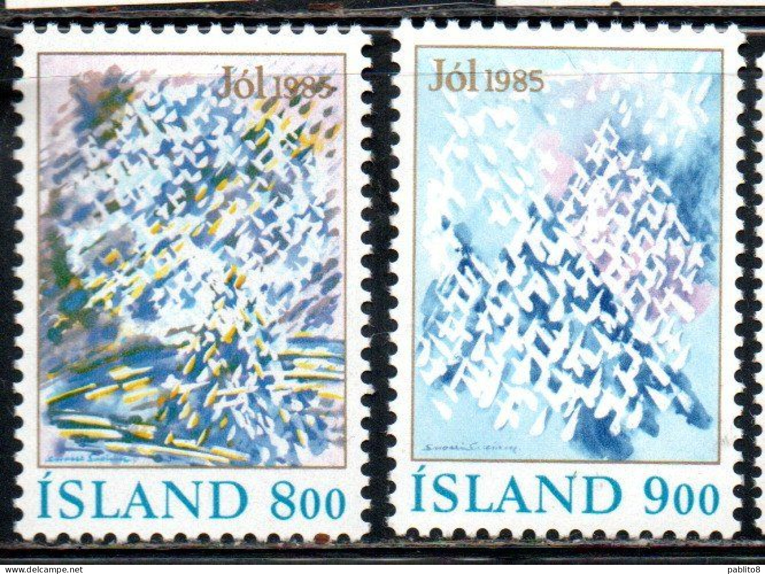 ISLANDA ICELAND ISLANDE ISLAND 1985 CHRISTMAS NATALE NOEL WEIHNACHTEN NAVIDAD JOL COMPLETE SET SERIE COMPLETA MNH - Ongebruikt