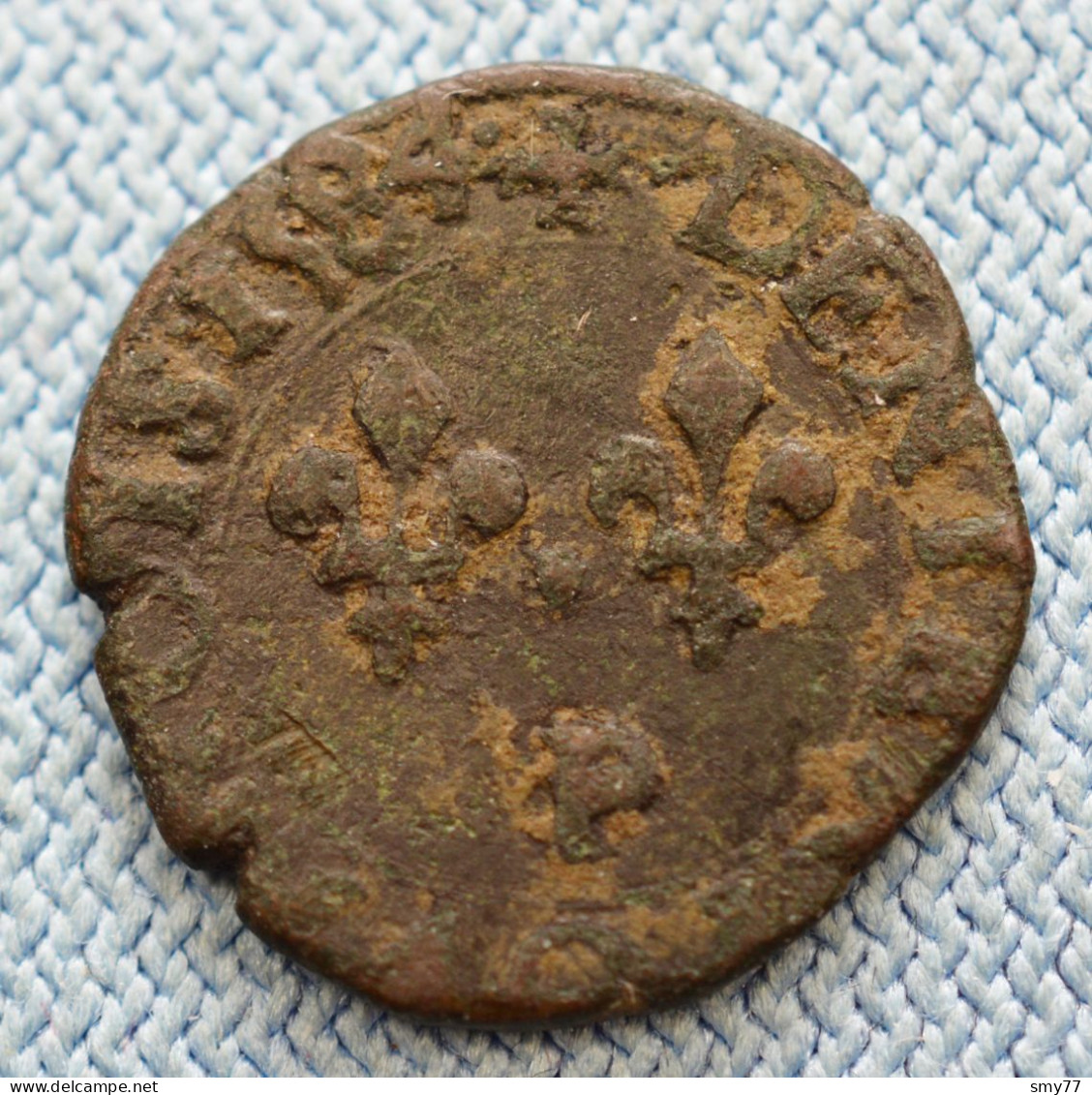 France • Double Tournois 1584 P ► R3  • N.E.R.: 4  (R5) ◄ Henri III • Dijon •  Dy# 1153 B CGKL# 48 • [24-672] - 1574-1589 Heinrich III.