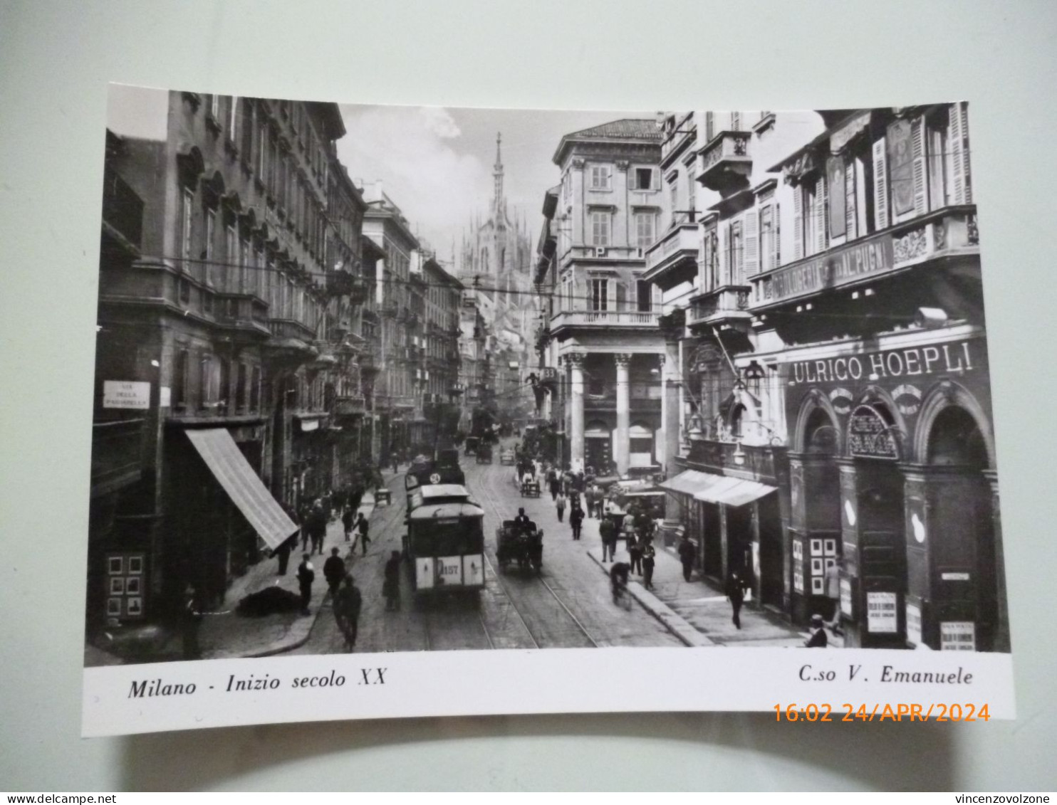 Cartolina "MILANO Inizio Secolo XX  C.so Vittorio Emanuele"  Edizione Bromofoto Anni 1960 - Milano (Milan)