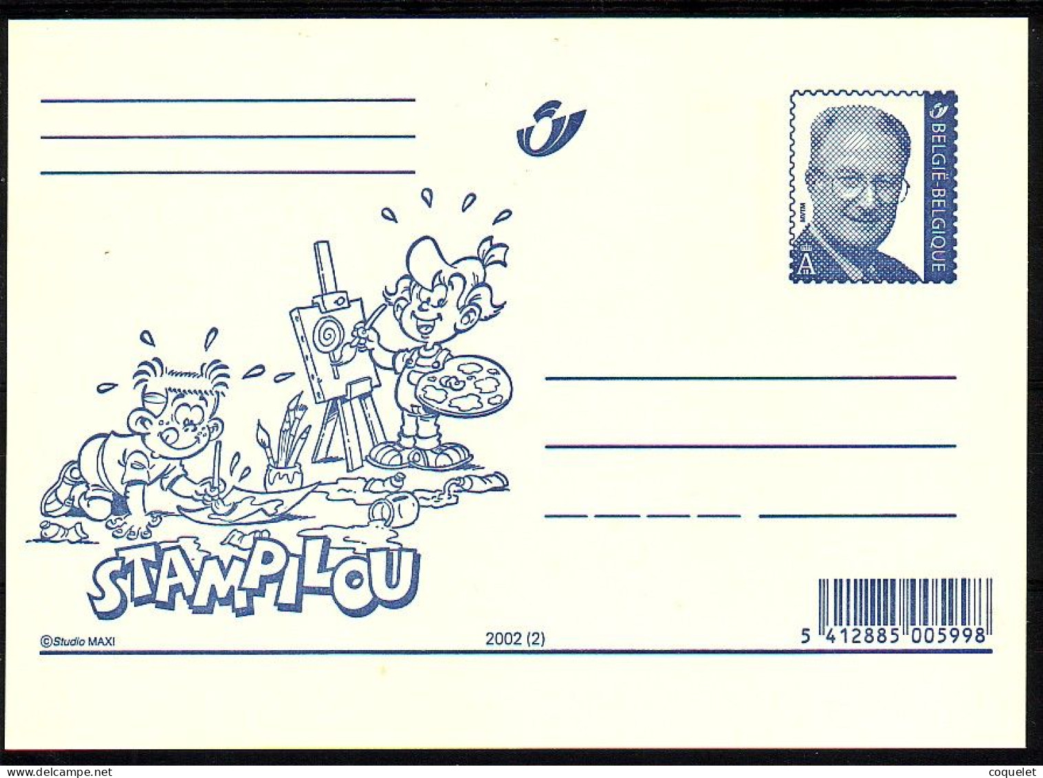 Belgique - Entiers Postaux - Cartes Illustrées N° 82 # STAMPILOU  2 - Stripsverhalen