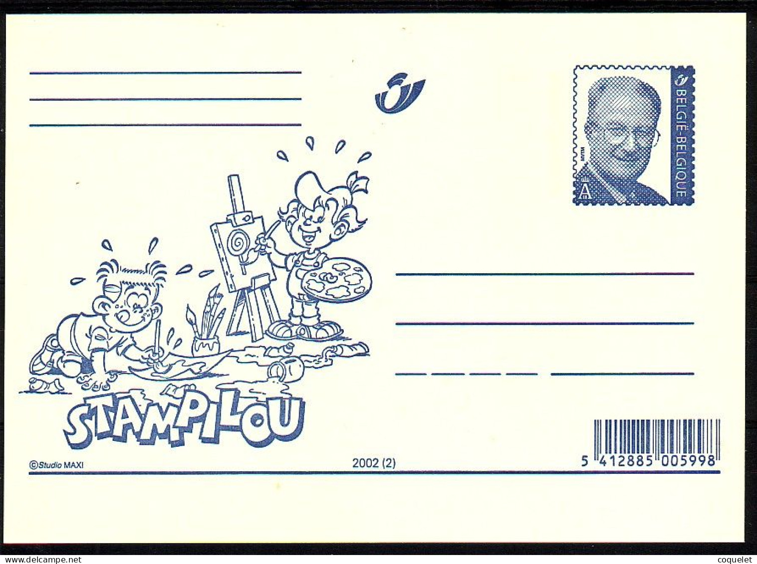 Belgique - Entiers Postaux - Cartes Illustrées N° 82 # STAMPILOU  2 - Cómics