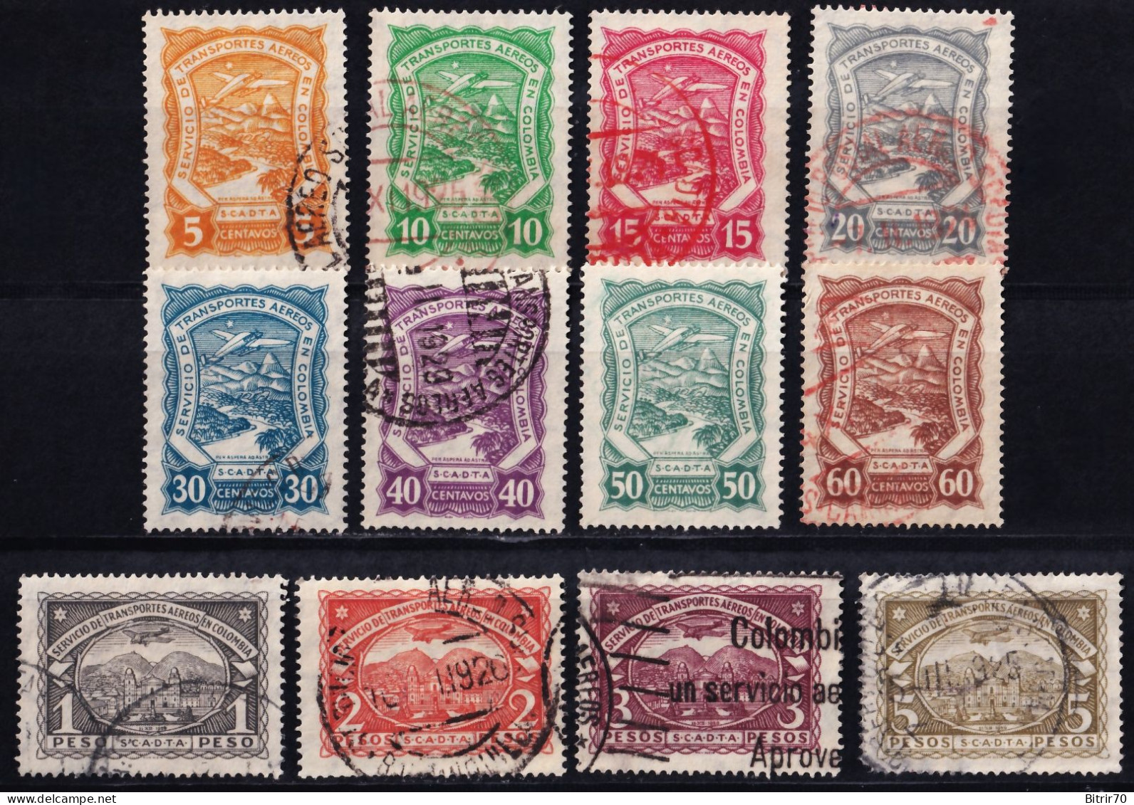 Colombia. Aéreos 1923-28  Y&T. 43 / 55 ( Sin. 51.) - Kolumbien