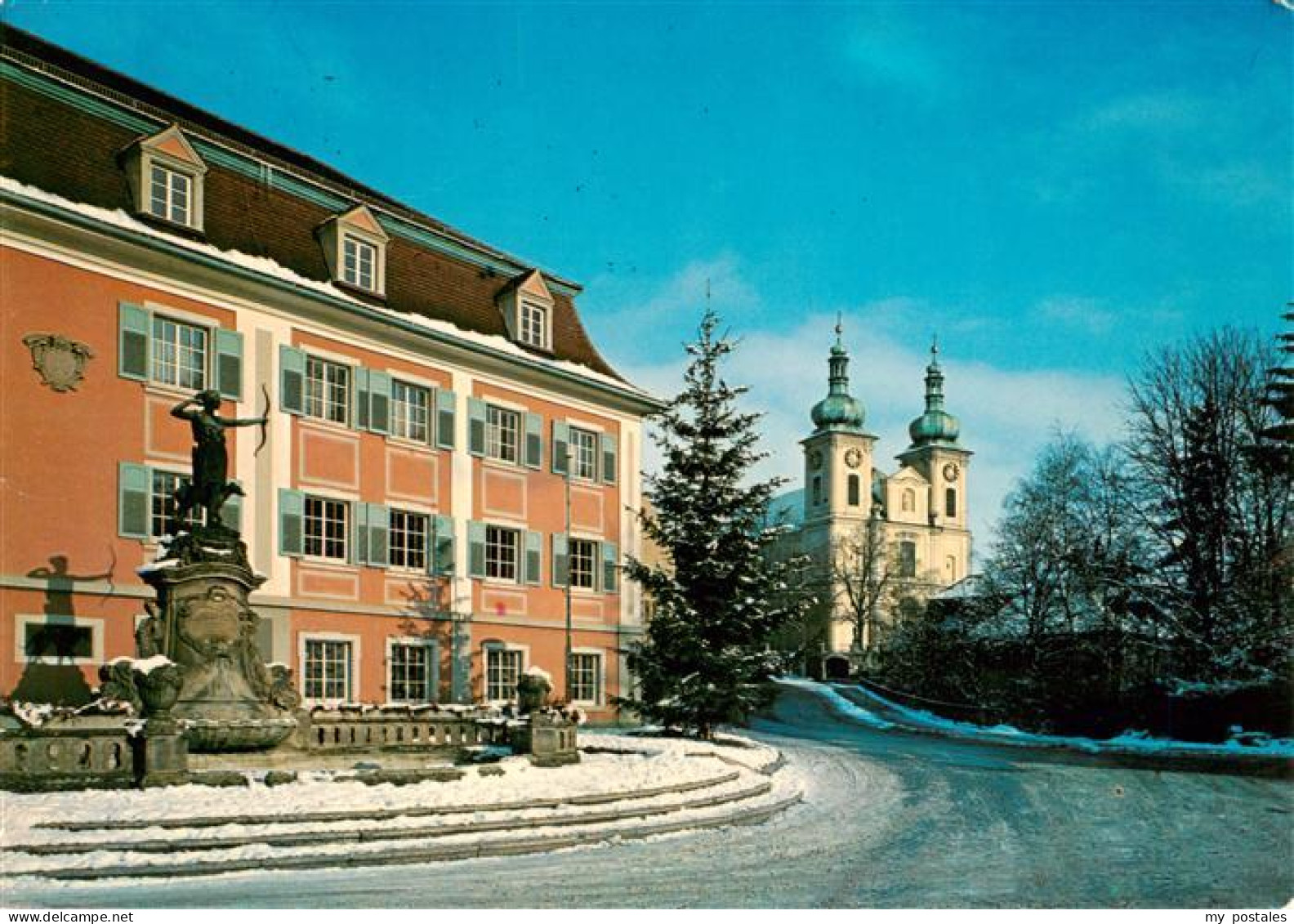 73927524 Donaueschingen Dianabrunnen Schlosskirche - Donaueschingen