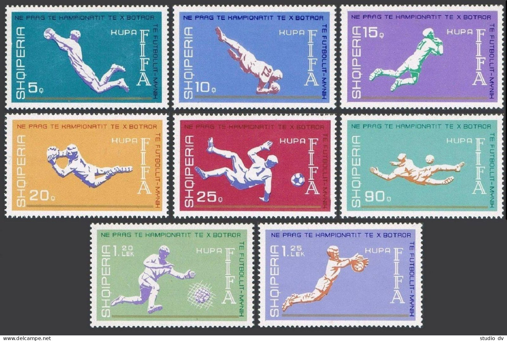 Albania 1527-1534,1535,MNH.Michel 1648-1655,Bl.48. World Soccer Cup Munich-1974. - Albanië