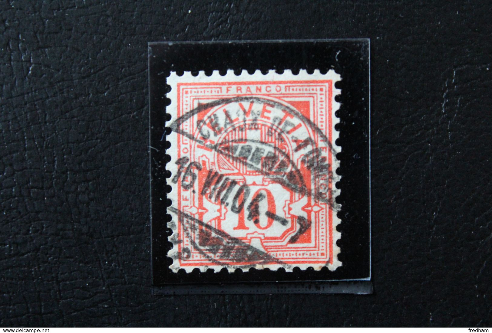 SUISSE TIMBRE Y&T NO CH 60  10 CT ARMOIRIES OBLITERE  CHAUX -DE-FONDS 16  VIII 1904 - Oblitérés