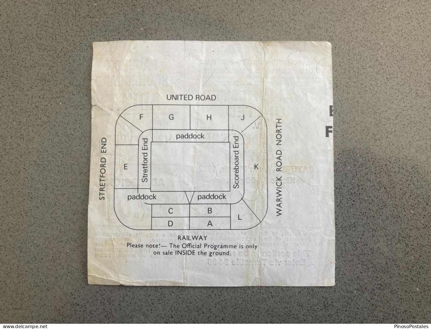 Manchester United V Manchester City 1986-87 Match Ticket - Match Tickets