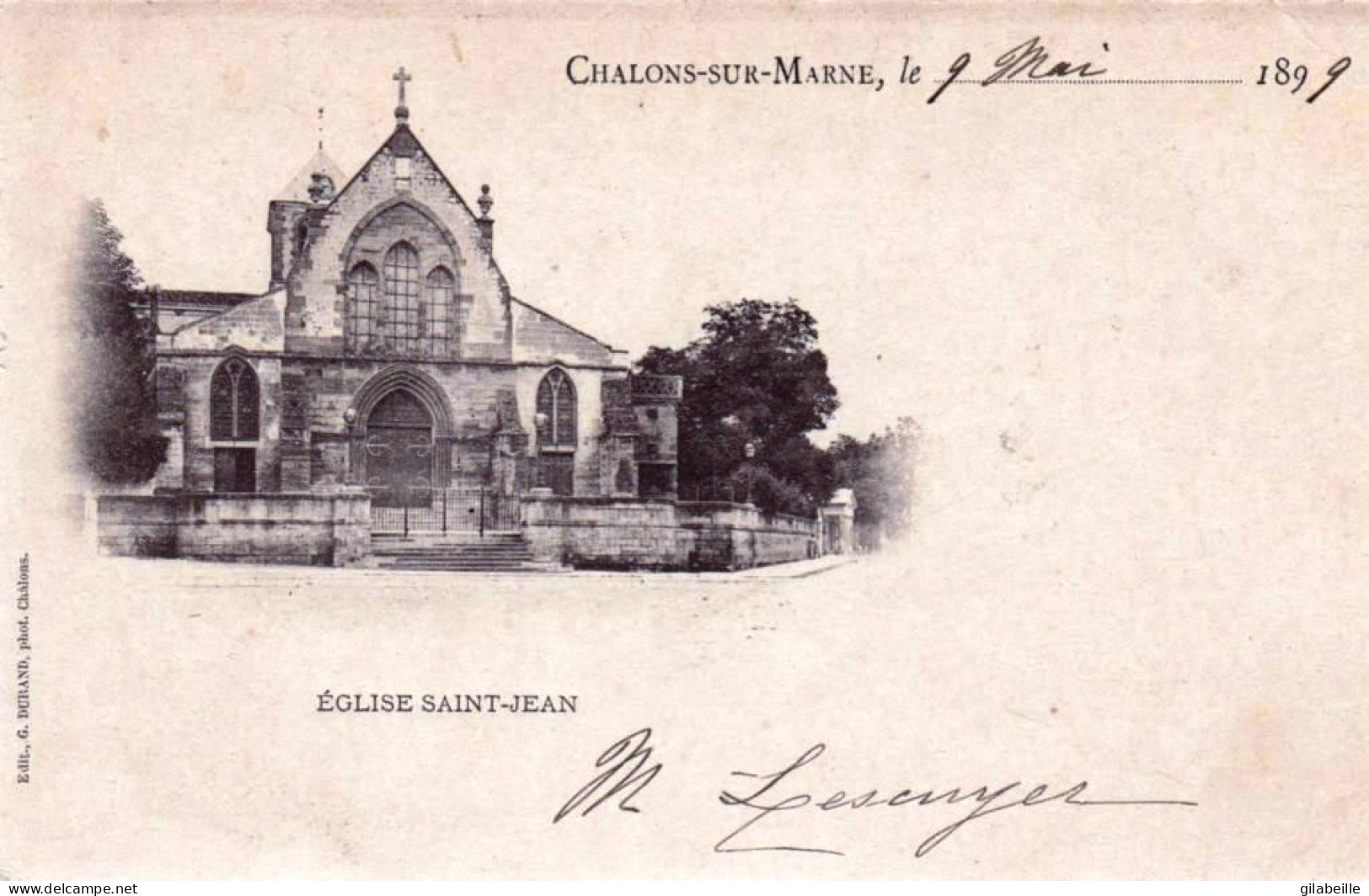 51 - Marne -  CHALONS  Sur MARNE -  église Saint Jean - 1899 - Châlons-sur-Marne