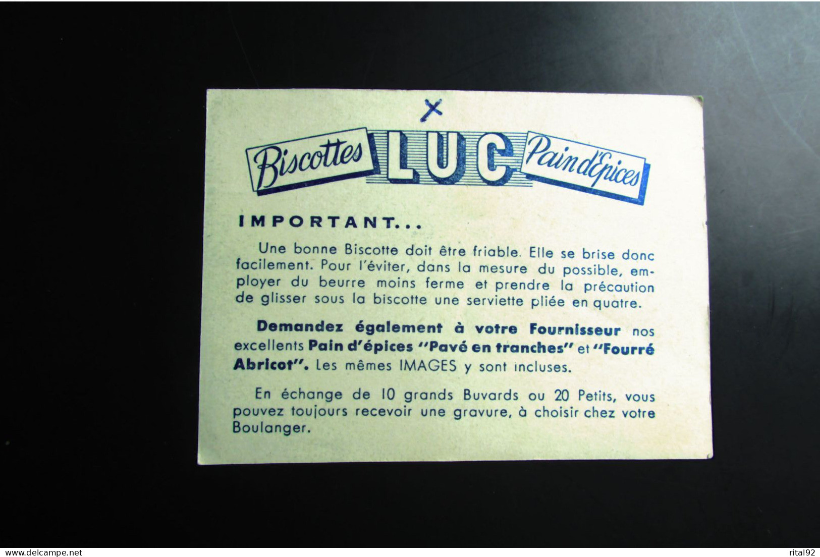 Chromo/image "Biscottes - Pain D'épices St LUC" - Série D'images à Collectionner - Sammelbilderalben & Katalogue