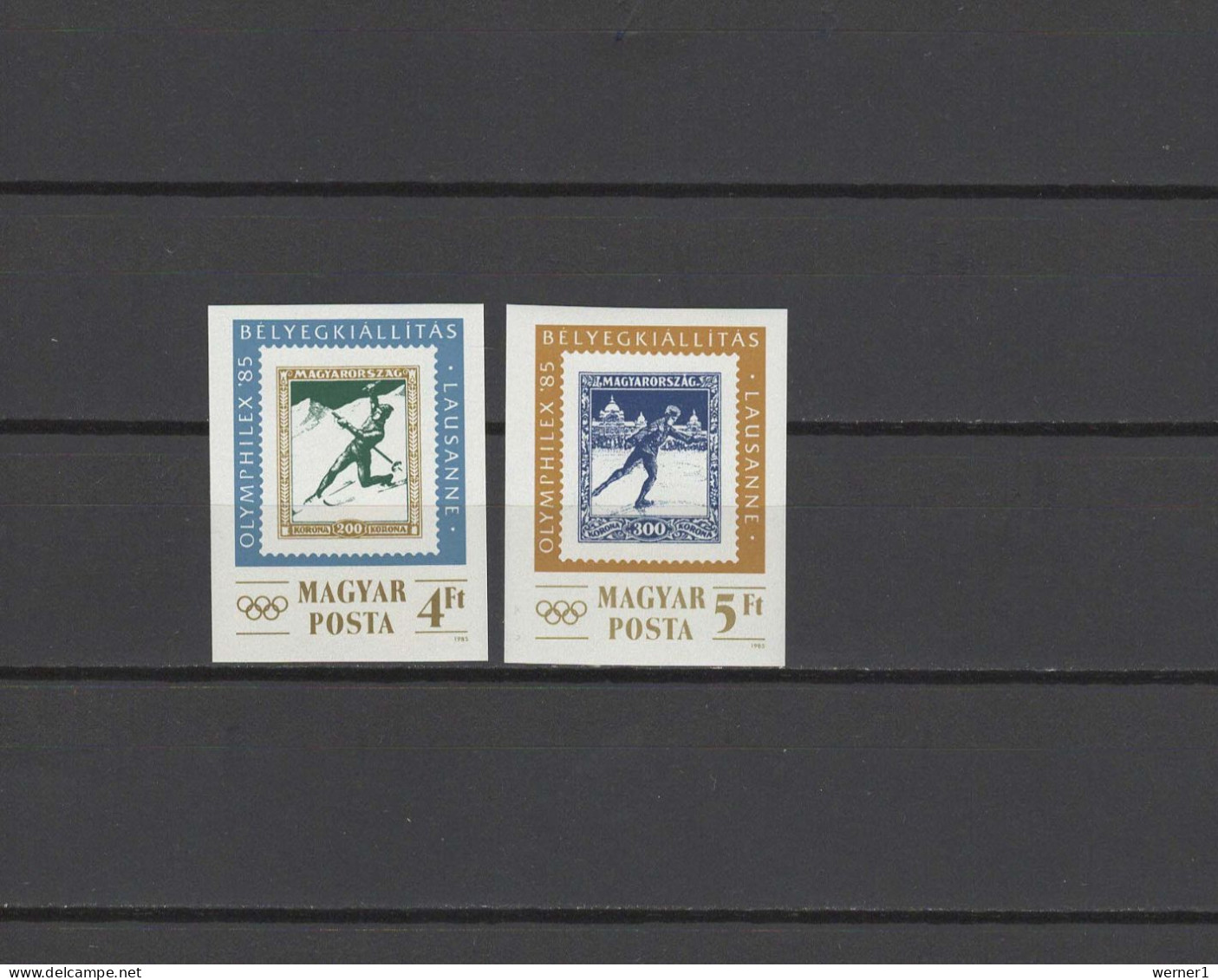 Hungary 1985 Olympic Games, Olymphilex '85, Set Of 2 Imperf. MNH -scarce- - Verano 1984: Los Angeles