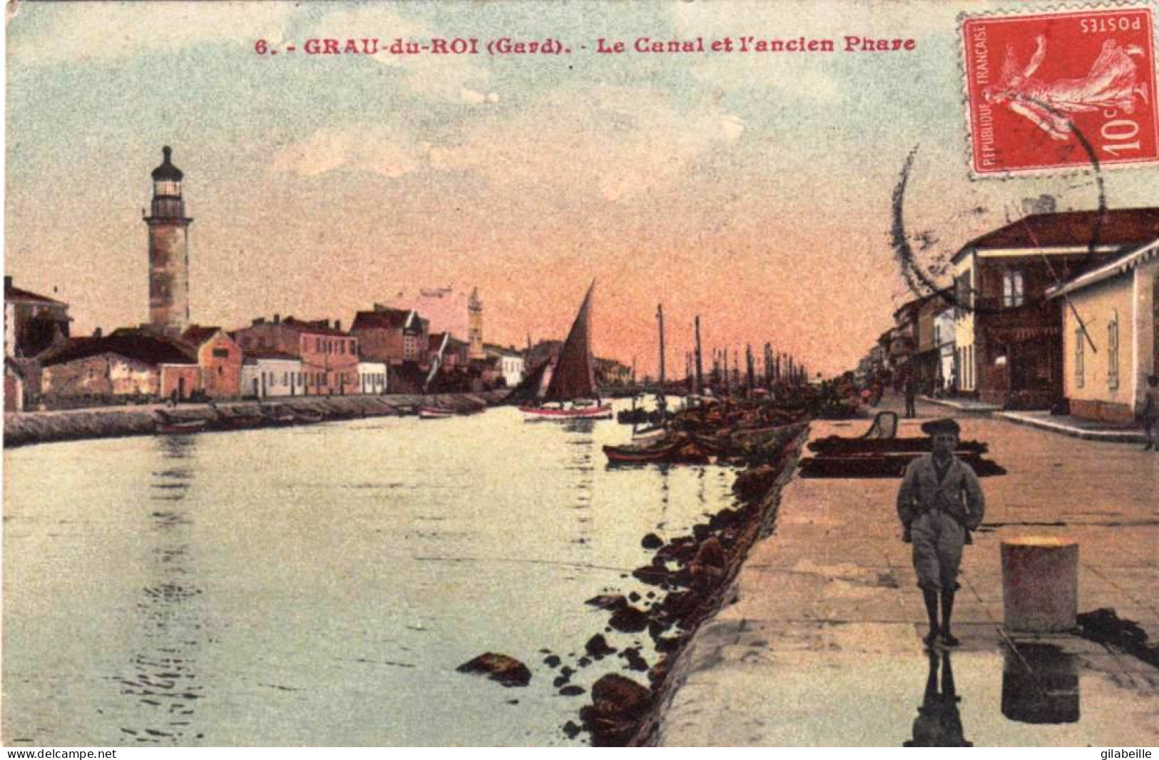 30 - Gard -  GRAU  Du ROI - Le Canal Et L'ancien Phare - Le Grau-du-Roi