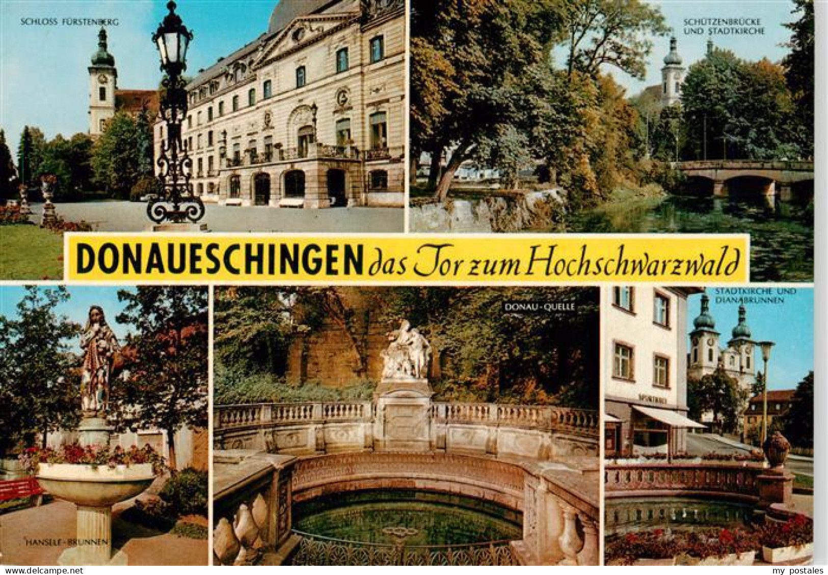 73927521 Donaueschingen Schloss Fuerstenberg Schuetzenbruecke Stadtkirche Hansel - Donaueschingen