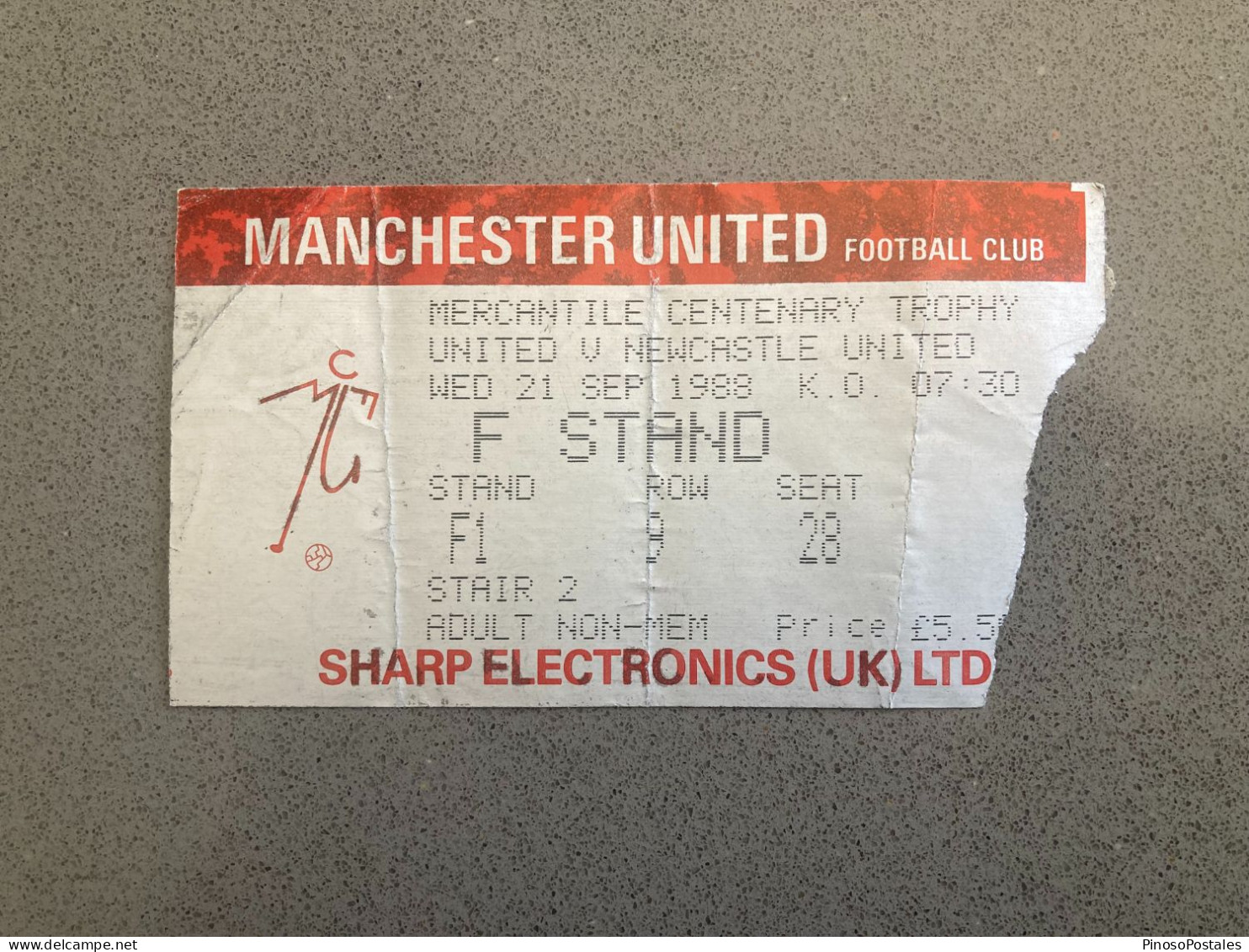 Manchester United V Newcastle United 1988-89 Match Ticket - Biglietti D'ingresso