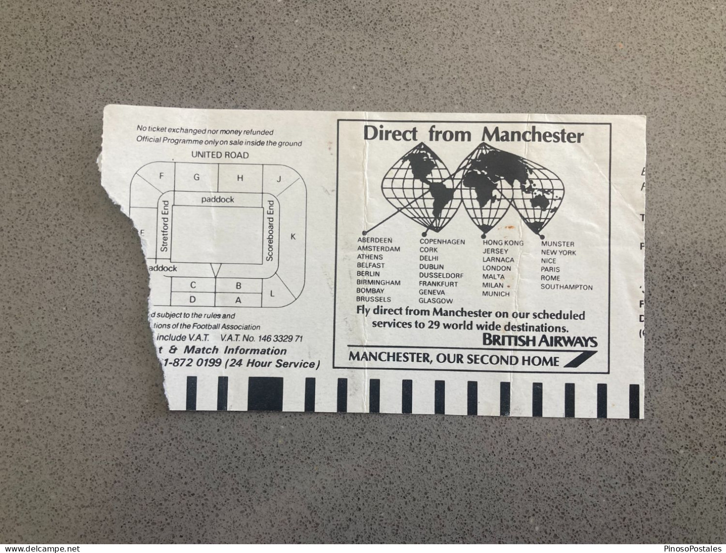 Manchester United V Newcastle United 1988-89 Match Ticket - Eintrittskarten