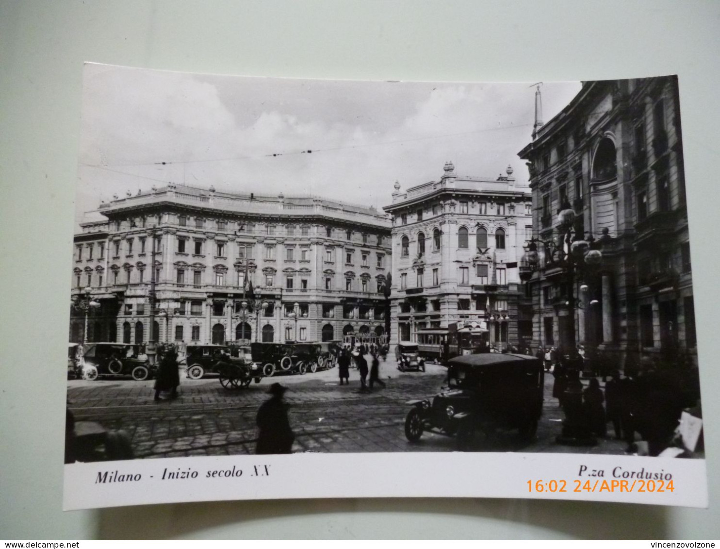 Cartolina "MILANO Inizio Secolo XX P.za Cordusio" Edizione Bromofoto Anni 1960 - Milano (Milan)