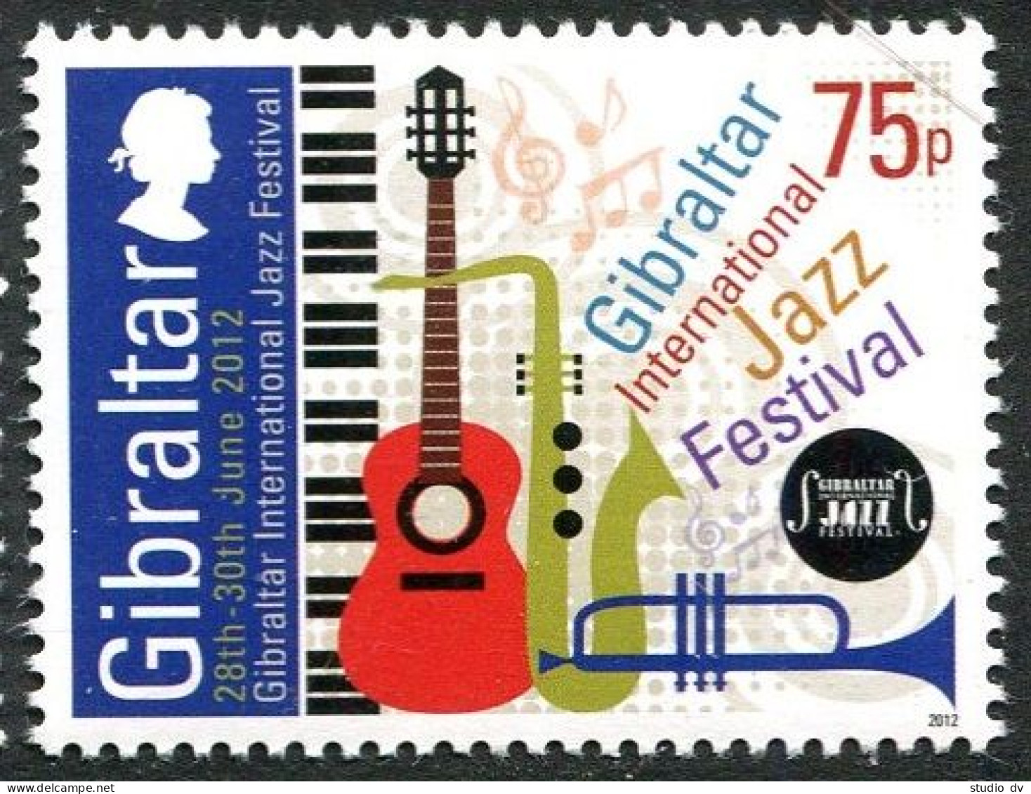 Gibraltar 1340, MNH. International Jazz Festival, 2012. - Gibilterra