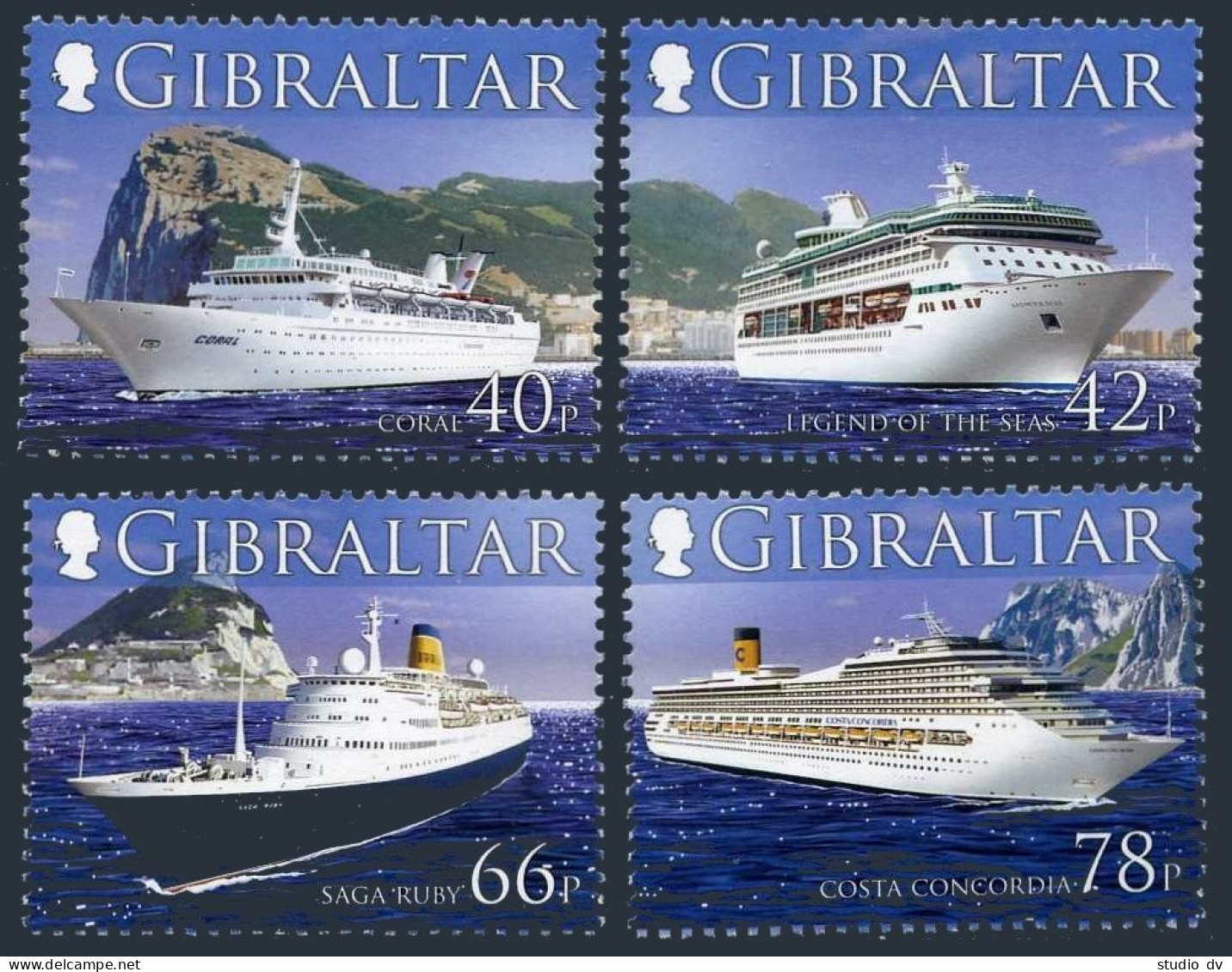 Gibraltar 1052-1055,1055a Sheet,MNH. Cruise Ships,2006. - Gibraltar