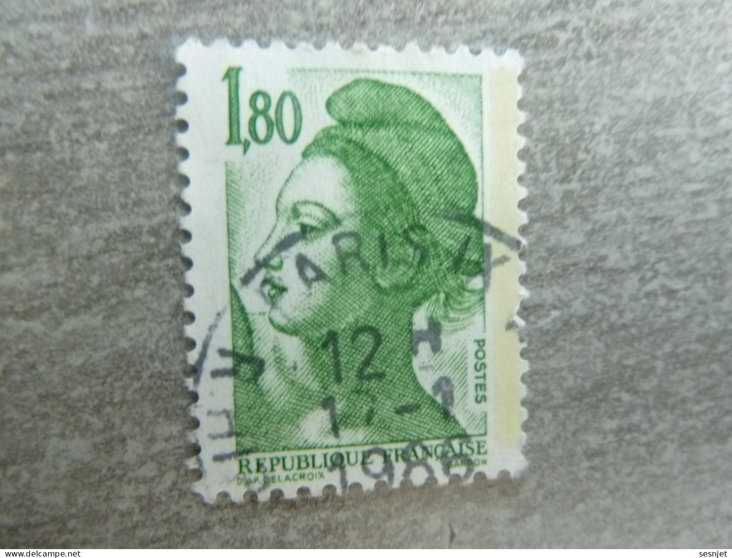 Liberté De Gandon - 1f.80 - Yt 2375 - Vert - Oblitéré - Année 1985 - - 1982-1990 Liberté De Gandon