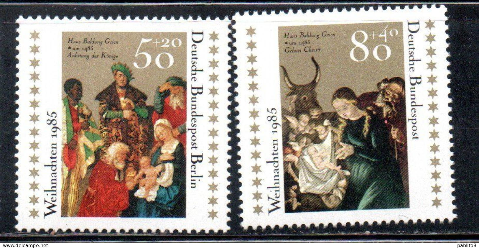 GERMANY GERMANIA ALLEMAGNE1985 CHRISTMAS WEIHNACHTEN NATALE NOEL COMPLETE SET SERIE COMPLETA MNH - Nuovi