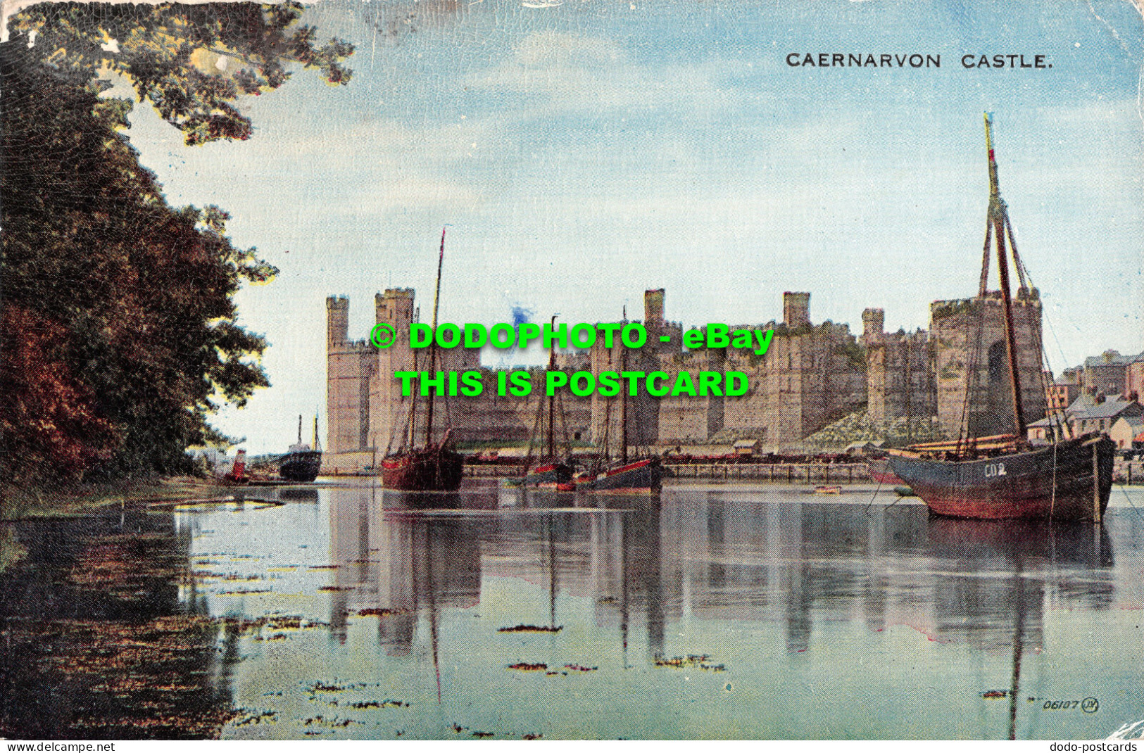 R488777 Caernarvon Castle. Valentine. Valesque. 1953 - World