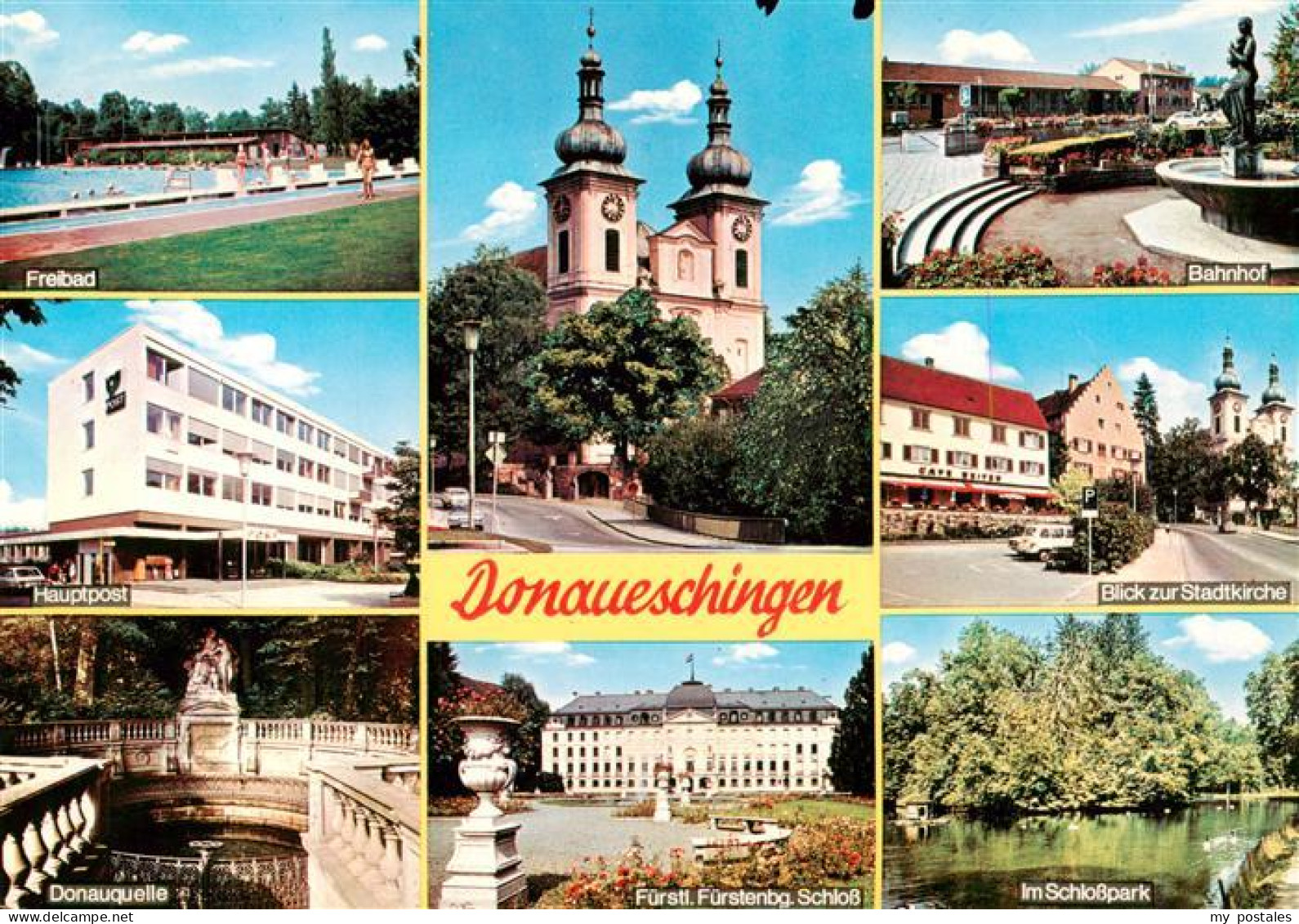 73927480 Donaueschingen Freibad Post Donauquelle Kirche Bahnhof Schloss Park - Donaueschingen