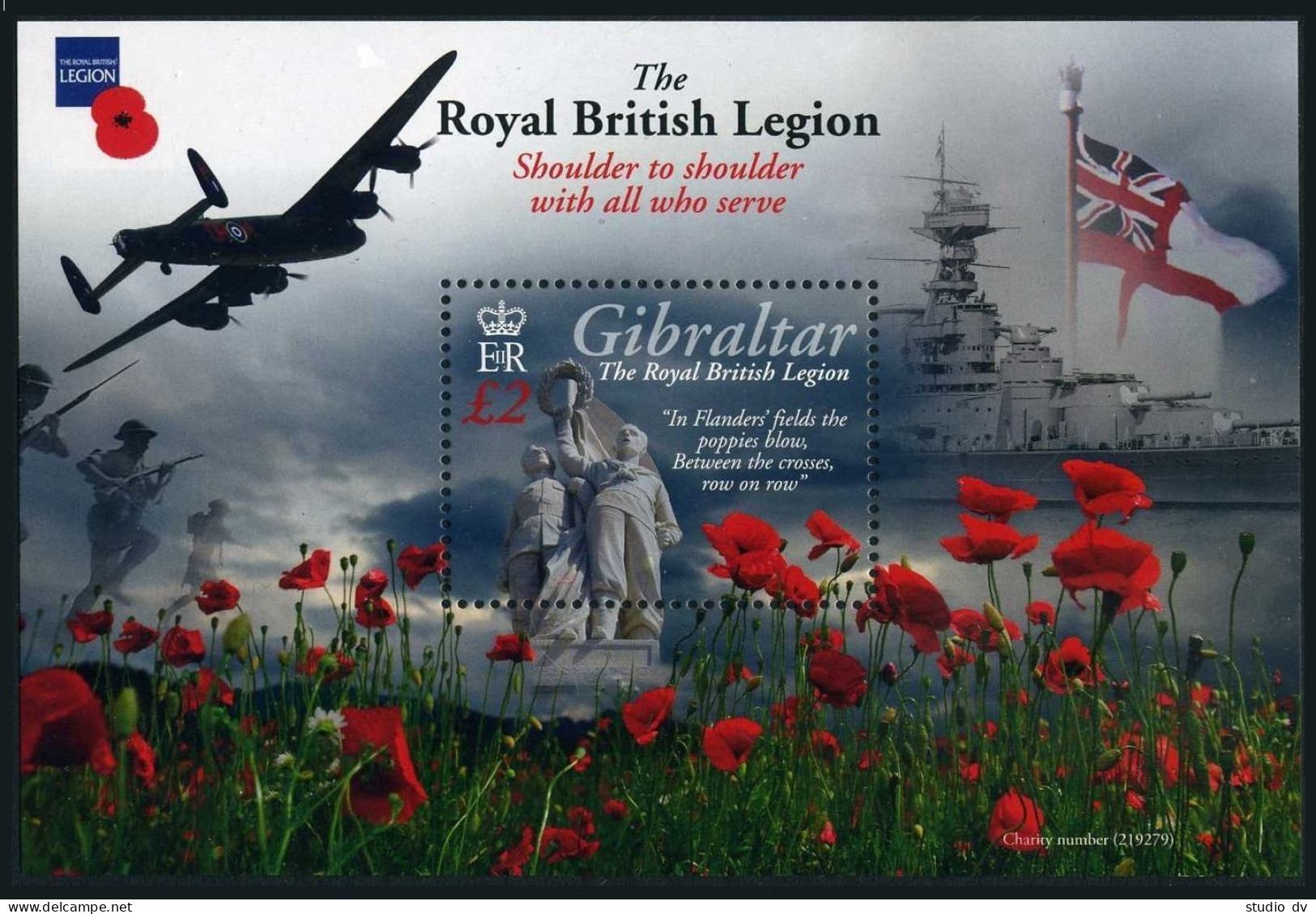 Gibraltar 1265,MNH. Royal British Legion,2011.Troops In Actions. - Gibraltar