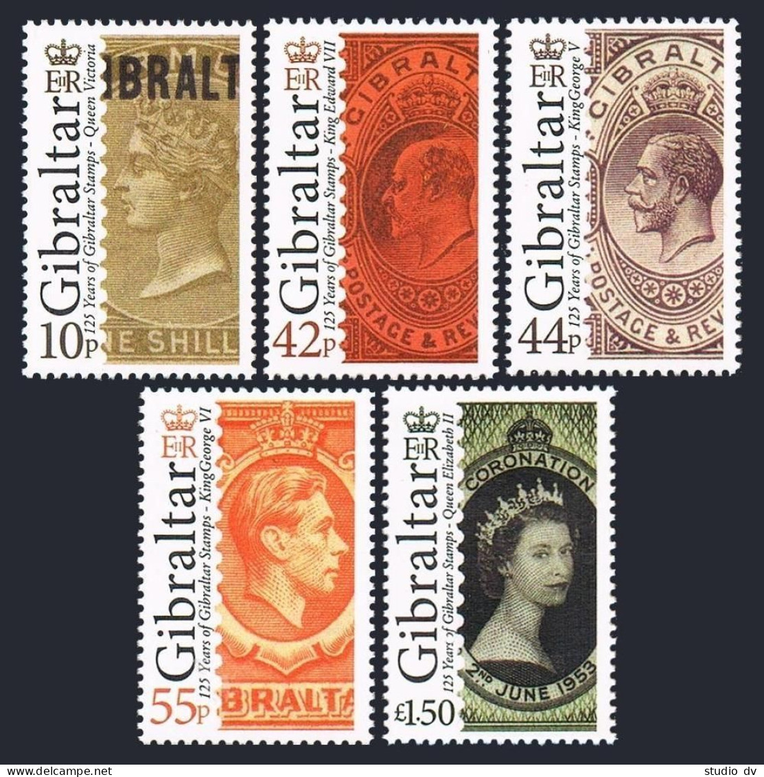 Gibraltar 1278-1282,MNH. Gibraltar Postage Stamps,125th Ann.2011. - Gibraltar