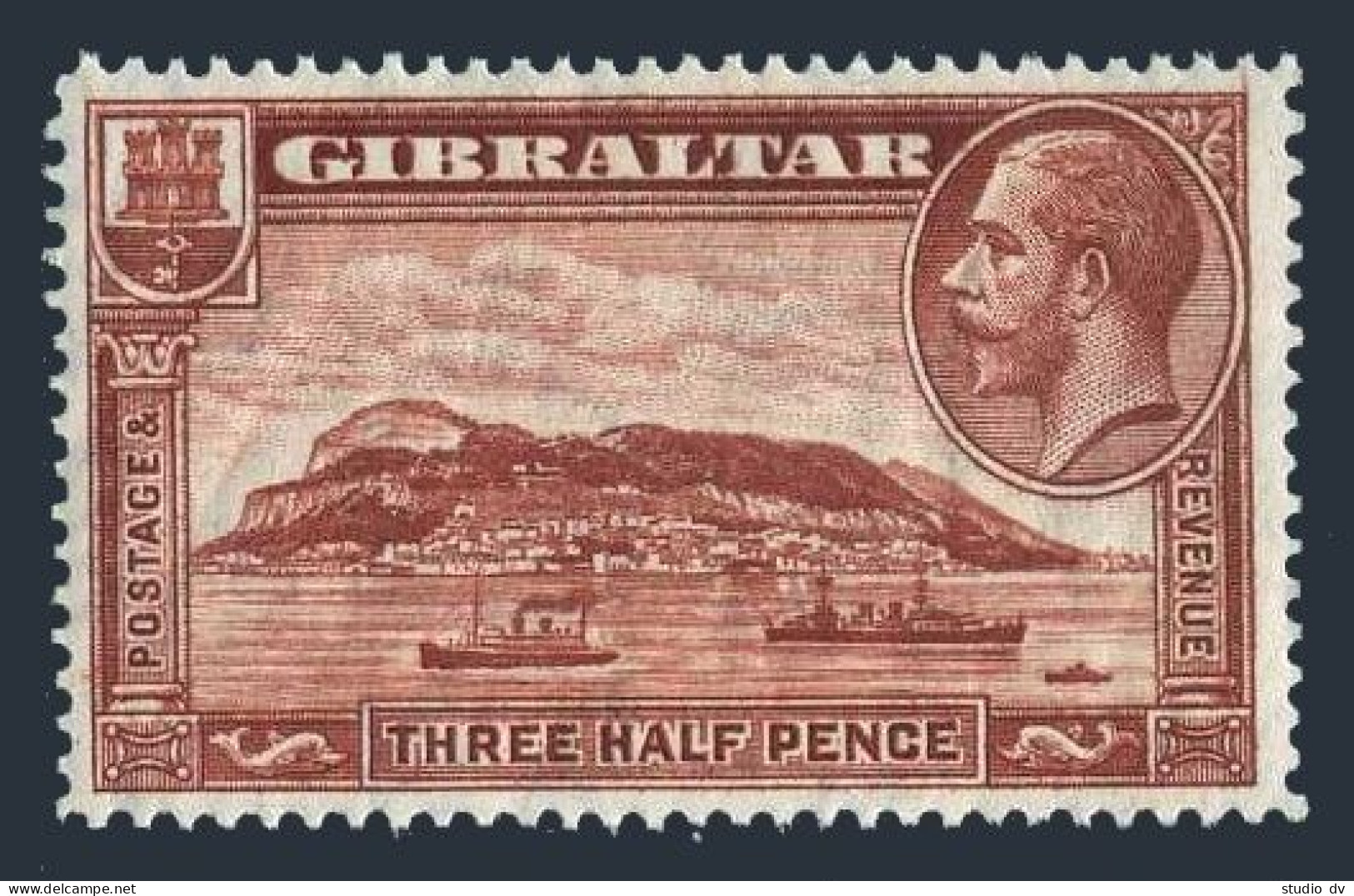 Gibraltar 97, MNH. Michel 97A. King George V. Rock Of Gibraltar. - Gibraltar