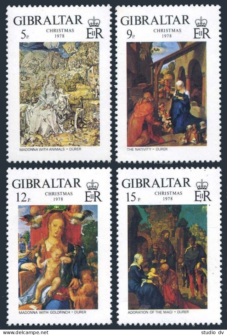 Gibraltar 374-377, MNH. Michel 383-386. Christmas 1978. Albrecht Durer. - Gibraltar