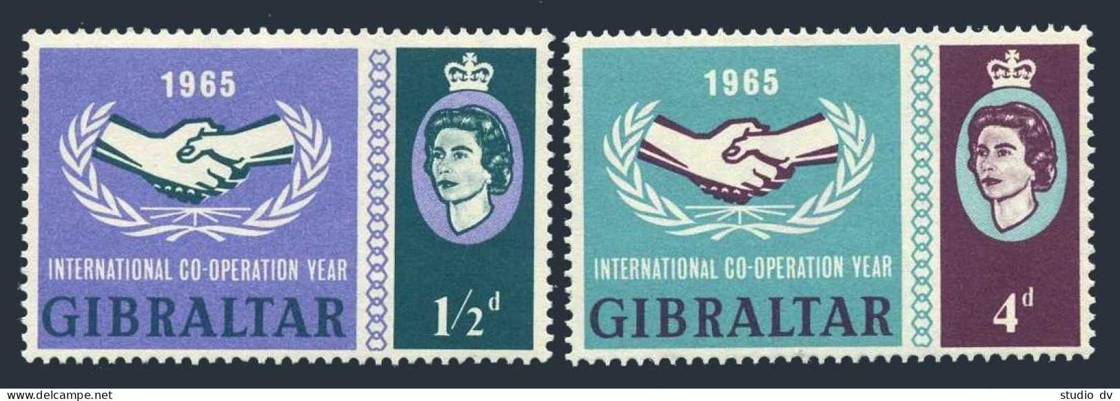 Gibraltar 169-170, MNH. Michel 171-172. Cooperation Year ICY-1965. - Gibilterra