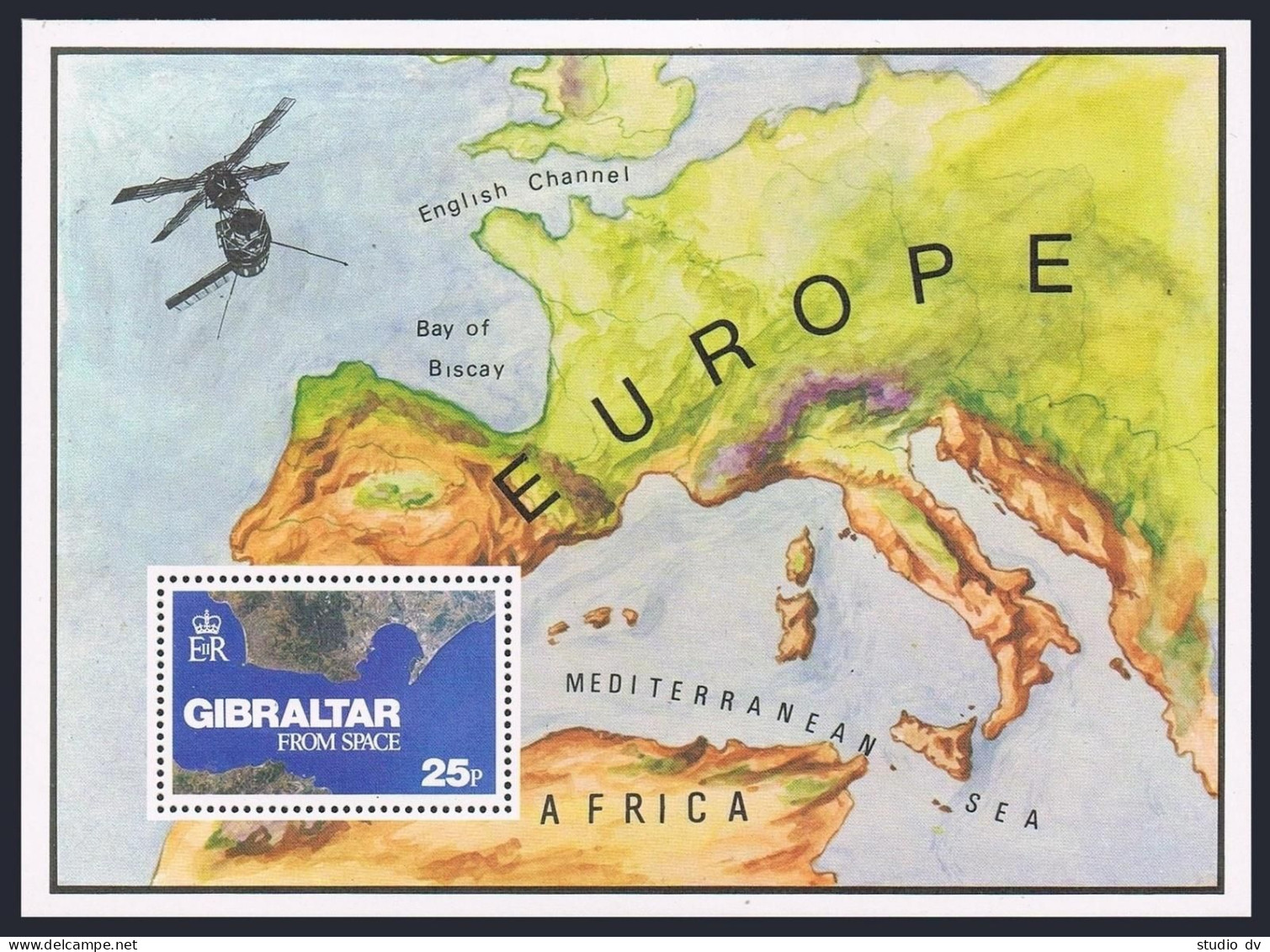 Gibraltar 363A Sheet,364, MNH. Mi 372,Bl.5. Air Mail Rate Gibraltar-Europe,1978. - Gibraltar