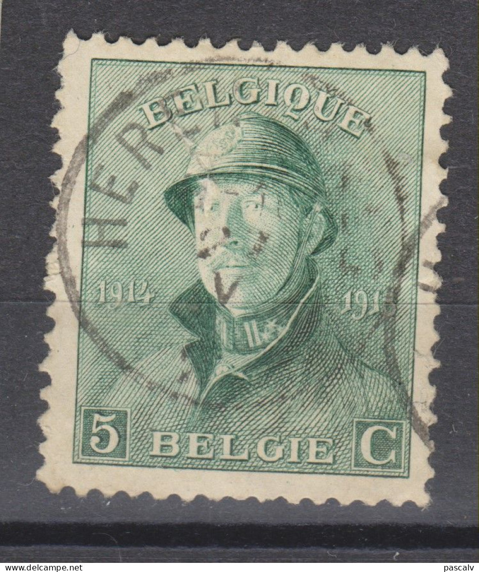 COB 167 Oblitération Centrale HERENTHOUT - 1919-1920 Roi Casqué
