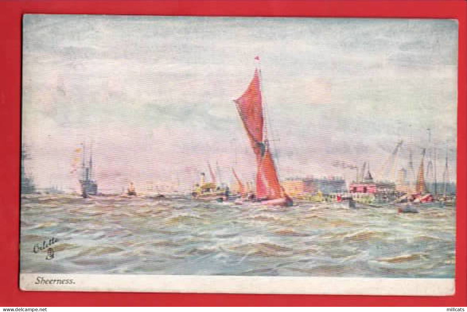 KENT SHEERNESS    RAPHAEL TUCK FATHER THAMES  SERIES  ART BY WL WYLLIE - Tuck, Raphael