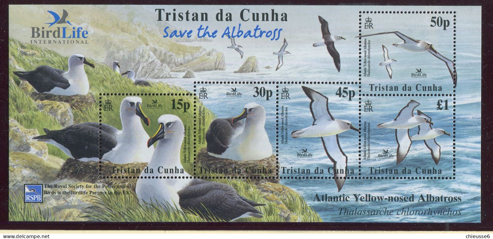 Tristan Da Cunha ** Bloc 43 - Oiseau : L'albatros - Tristan Da Cunha