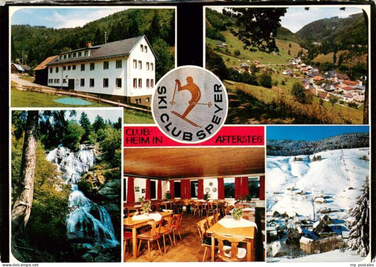 73927415 Aftersteg Skiclub Speyer Clubheim Gastraum Wasserfall Panorama - Todtnau