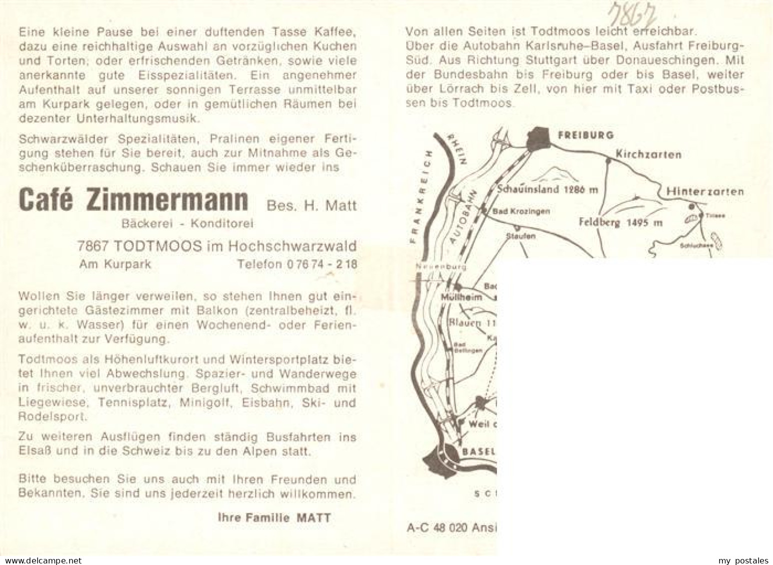 73927402 Todtmoos Cafe Zimmermann Terrasse Kuchentheke - Todtmoos