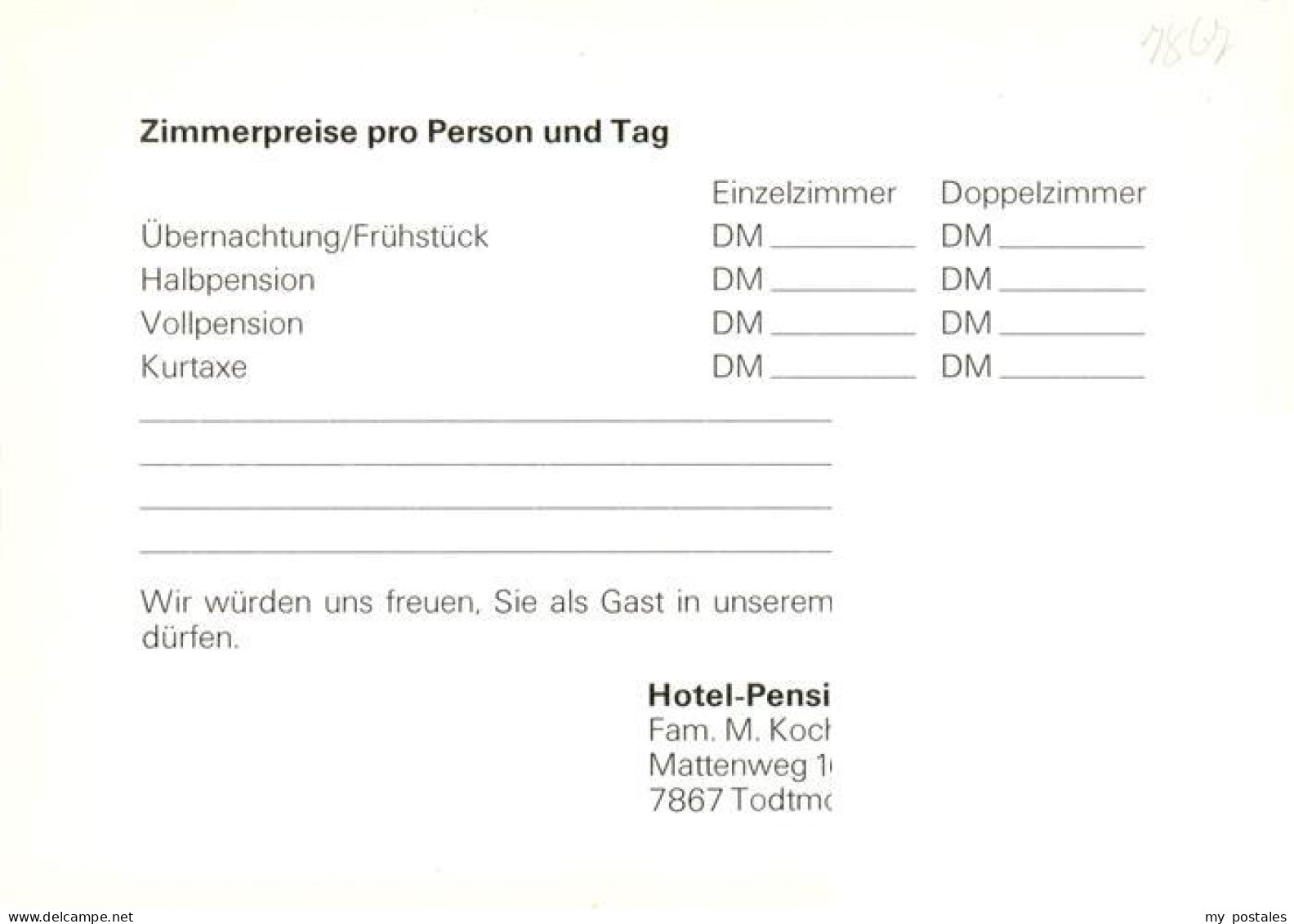 73927397 Hintertodtmoos Hotel Pension Haus Tanne - Todtmoos