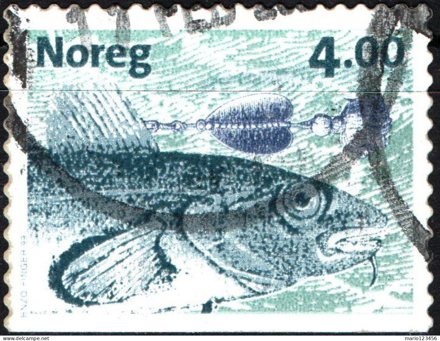 NORVEGIA, NORWAY, FAUNA, PESCI, FISH, 1999, USATI Mi:NO 1301Do, Scott:NO 1215, Yt:NO 1259 - Gebraucht