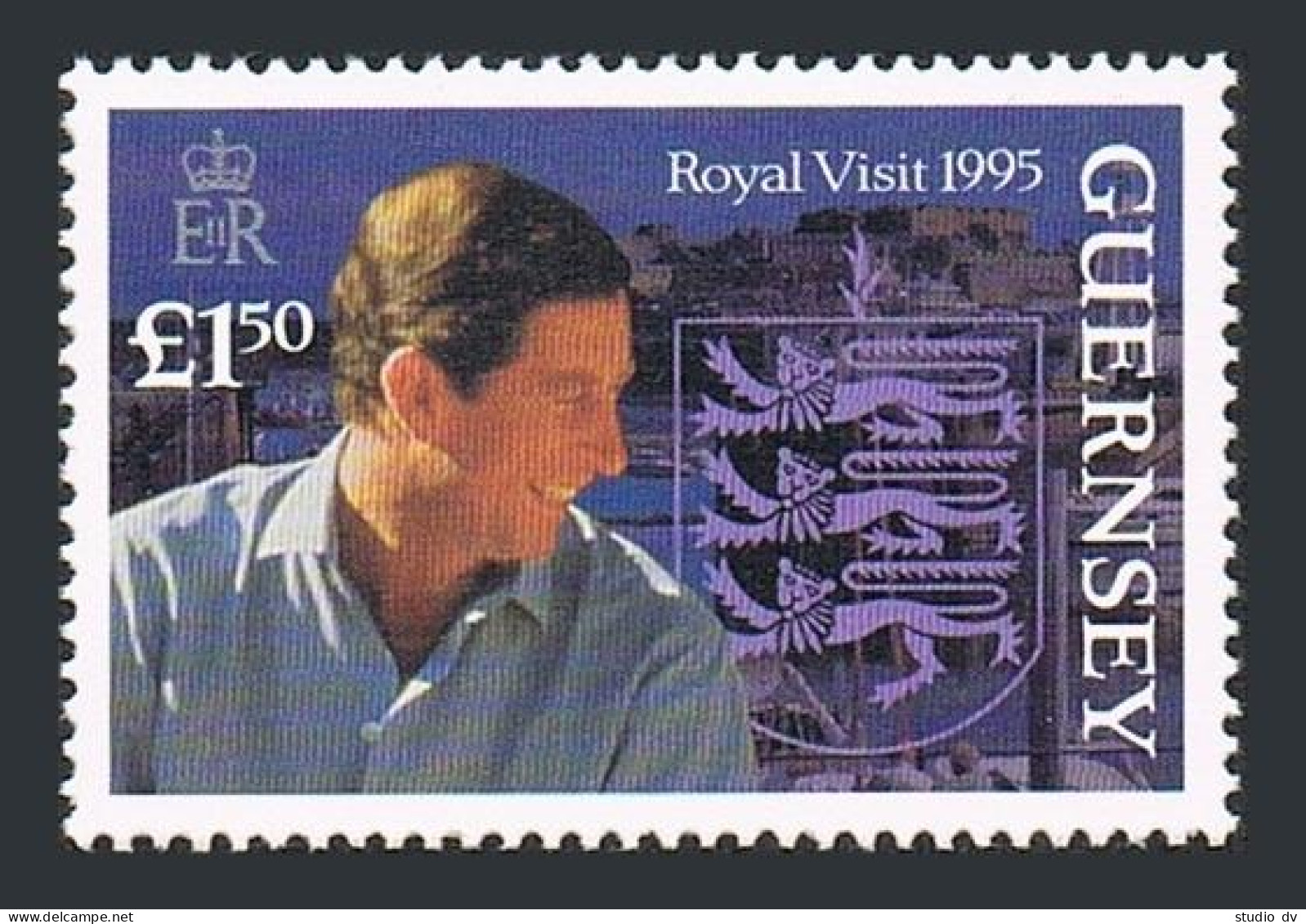 Guernsey 558,MNH.Michel 677. Visit Of Prince Charles Of Whales,1995.Arms. - Guernsey