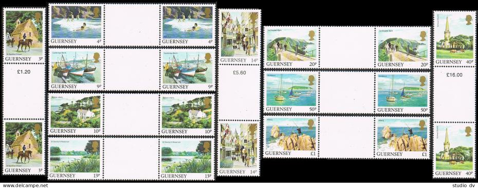 Guernsey 285 Ten Gutter Pairs,MNH.Mi 288-297.Views 1984.St Apolline Chapel,Petit - Guernesey