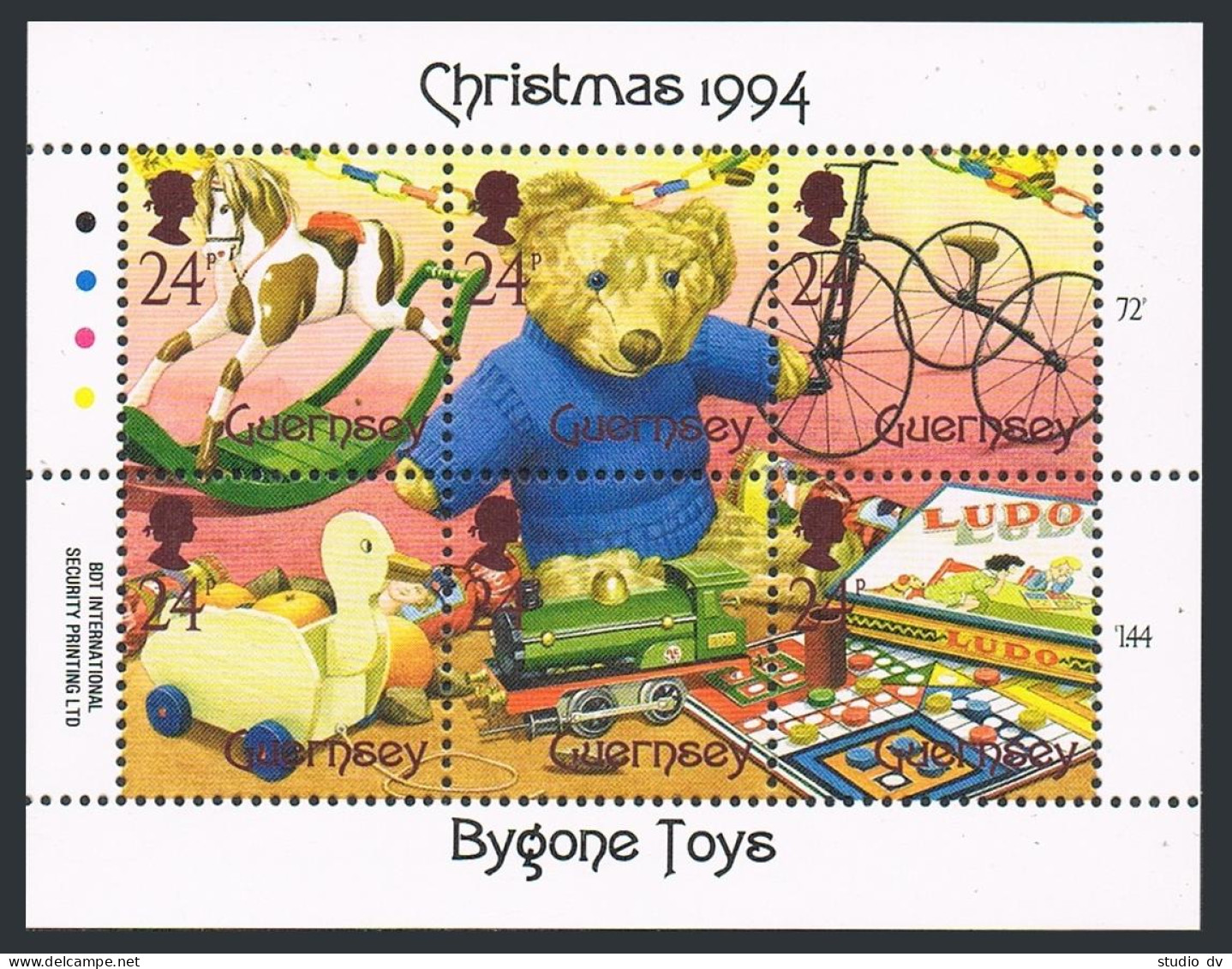 Guernsey 541-542,MNH.Michel 650-661 Klb. Christmas 1994.Antique Toys. - Guernsey