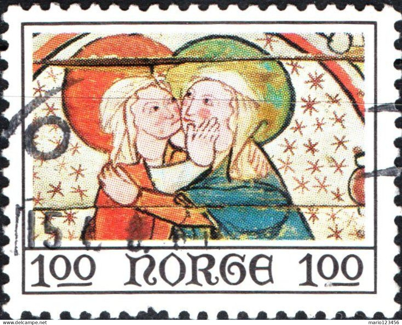 NORVEGIA, NORWAY, DIPINTI, AFFRESCHI, 1975, USATI Mi:NO 715, Scott:NO 666, Yt:NO 671 - Used Stamps